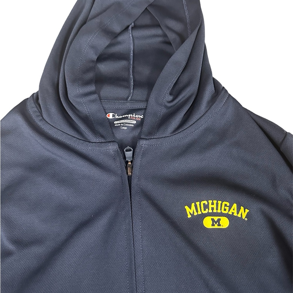 Champion University of Michigan Women’s Lightweight Full-Zip Hoodie - Picture 2 of 4